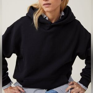 Cotton On black hoodie loose fit